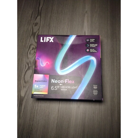 LIFX Neon Flex Smart LED Light Strip – Flexible RGB Color Changing Smart-New - Picture 1 of 10